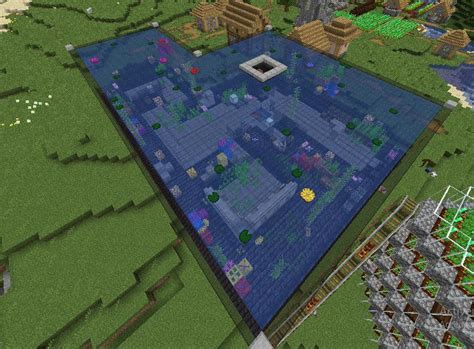 My Huge Axolotl Aquarium On Minecraft With My Base Inside Would Love