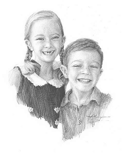 Little Brother Big Sister Drawing By Mike Theuer Redbubble