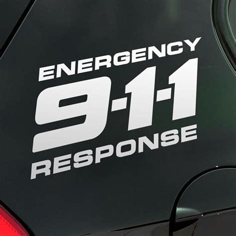25cm 911 9 1 1 Energency Response Car Styling Reflective Vinyl Sticker