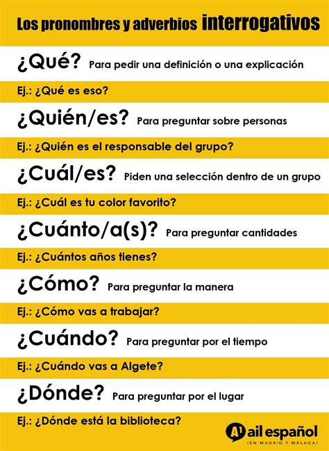 Los Pronombres Interrogativos Nos Ayudan A Obtener Más Información