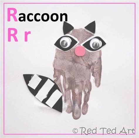 Handprint Alphabet R For Raccoon Red Ted Arts Blog