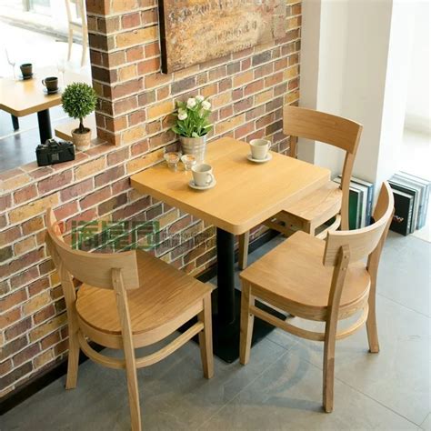 Simple Cafe Table And Chairsolid Wood Ash Dining Chairdessert Shop