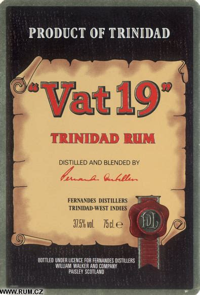 Peters Rum Labels Fernandes Distillers 1973 Ltd Laventille