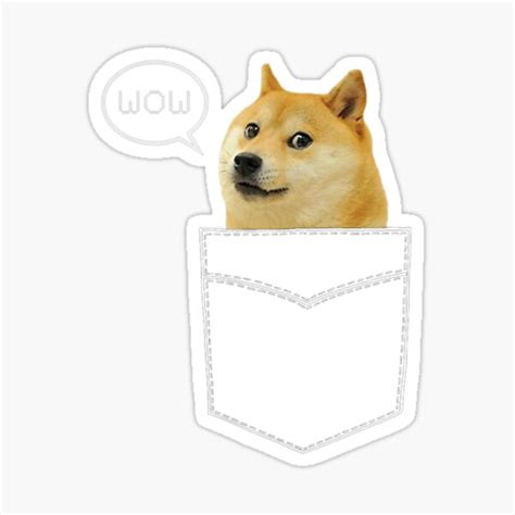 Shiba Inu Pocket Doge Such Wow Dank Pixel Cute Dog T Sticker By