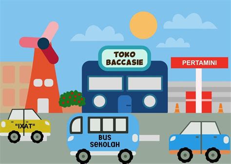Gambar Mobil Bus Sekolah Kartun