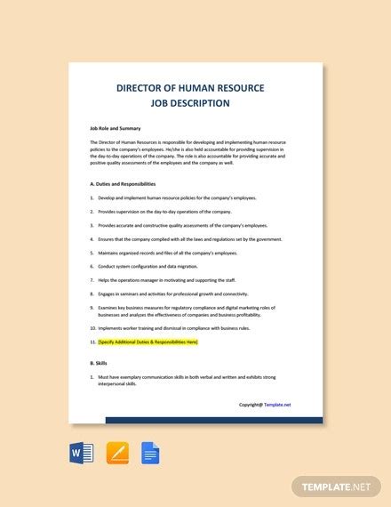 55 Free Hr Job Description Templates Hr Templates Free And Premium