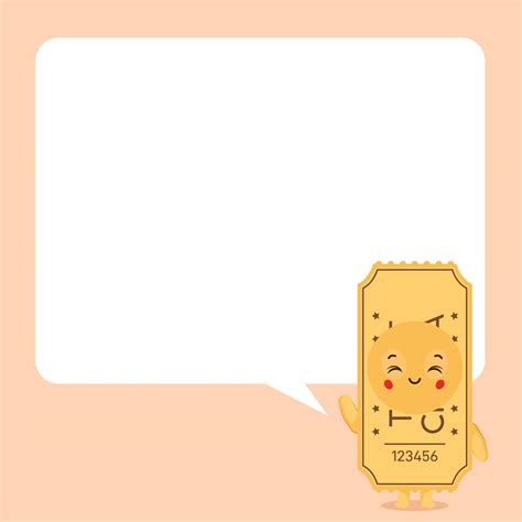 Cute Ticket With Speech Bubbles 2027238 Vector Art At Vecteezy