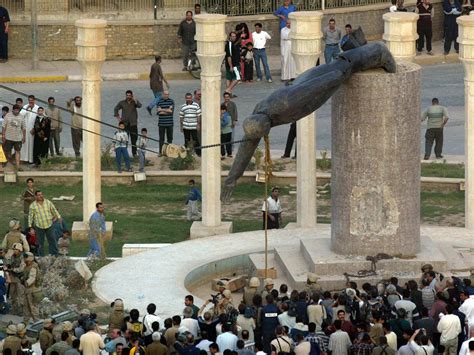 10 Years Ago Today Saddam Hussein Statue Toppled In Baghdad Msnbc