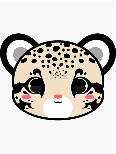 Cute Cloud Leopard Sticker By Cat3287 Clouded Leopard Cute Drawings Art