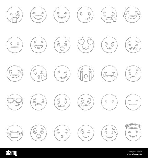Emoji Icons Set Vector Stock Vector Image And Art Alamy