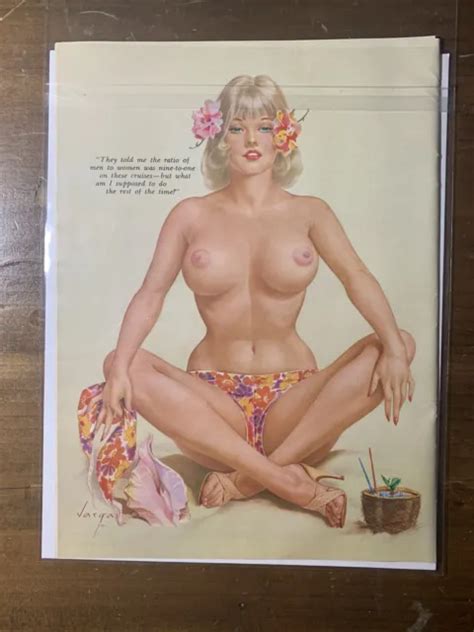 Original S Playbabe Alberto Vargas Pin Up August Cruises Hot Sex Picture
