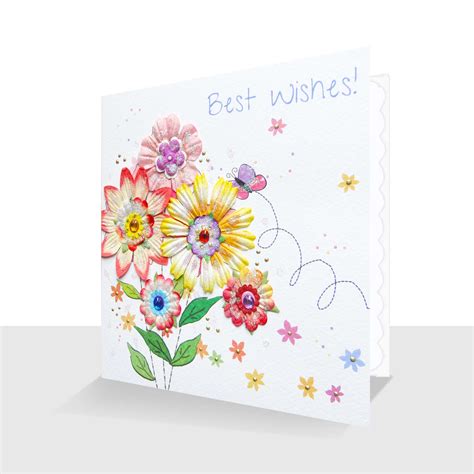 Best Wishes Highly Embellished Greeting Card | Paradis Terrestre