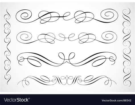 Flourishes Royalty Free Vector Image Vectorstock