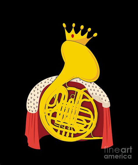 French Horn Funny French Horn Queen Player Drawing By Noirty Designs