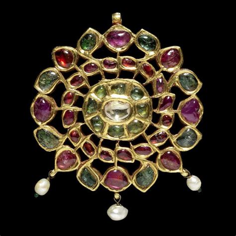 Bonhams A Gem Set Gold Pendant India 19th Century Mughal Jewelry Ancient Jewelry Antique