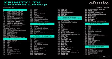 Xfinity Printable Channel Guide