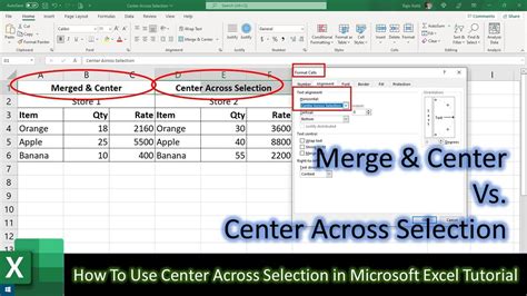 Mastering Excel When To Use Center Across Selection Vs Merge And Center Youtube