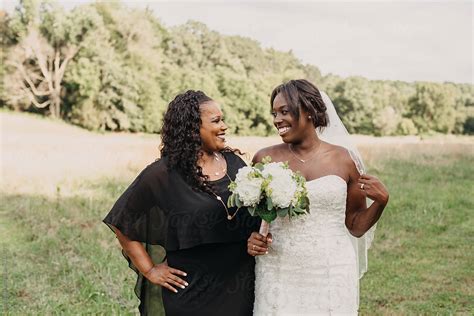 Mother And Daughter On Wedding Day By Stocksy Contributor Leah