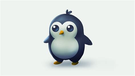 Cute Animated Penguin Wallpaper