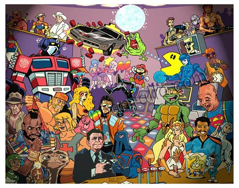 Lámina Iconos De Los 80 80s Cartoons 80s Nostalgia 80s Cartoon