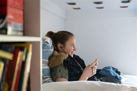 Babe Teen Girl Listing To Music In Her Room Alone By Stocksy Contributor Gillian Vann Stocksy