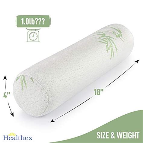 Healthex Cervical Neck Roll Pillow Memory Foam Pillow Cylinder Round Pillow Neck Pillows For