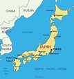 Japan major cities map - Japan map with major cities (Eastern Asia - Asia)