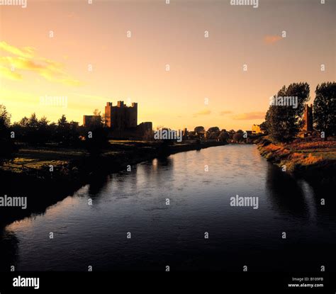 Trim Castle And The River Boyne Trim Co Meath Ireland Stock Photo