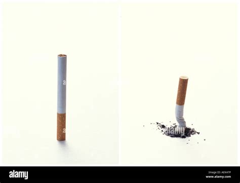 Before And After Cigarette Stock Photo Alamy