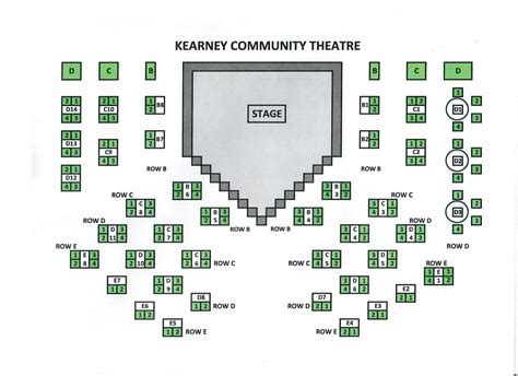 Updated Seating Chart 2022 Kearney Community Theatre