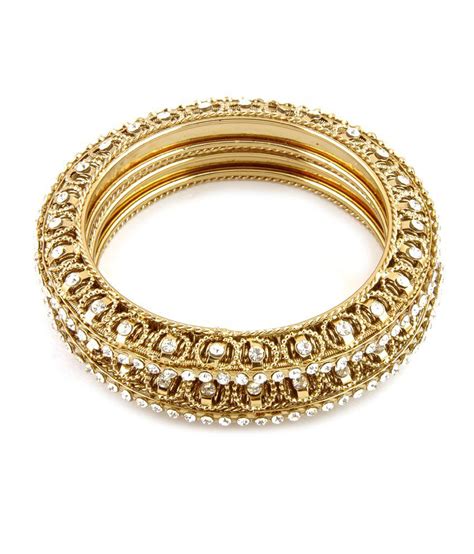 Itz About U Gold Polish Bangle Setsnap81 Buy Itz About U Gold Polish