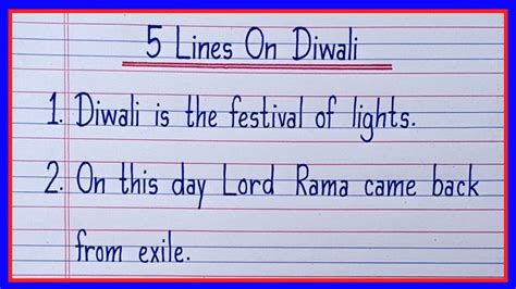 5 Lines On Diwali In English Diwali Essay In English Essay On