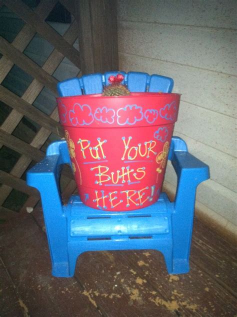 This picture of diy outdoor ashtray ideas is created as inspiration for you. Cute Outdoor Ashtrays | Out door ashtray! Flower pot (4.97 ...