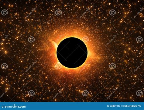 Black Hole Eclipse Of The Sun Stock Illustration Illustration Of