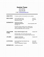 High School Student Resume in Word and Pdf formats