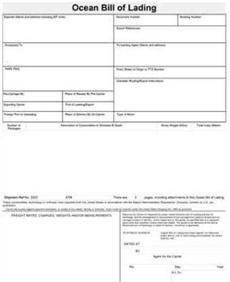 Please review the form as some fields require your attention. 28 Bol forms Free Download in 2020 | Bill of lading ...