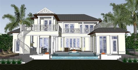 Luxury 2 Story Beach House Plan 1456