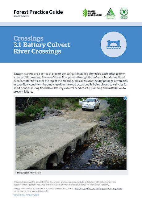 31 Crossings Battery Culvert River Crossings 20 Documents