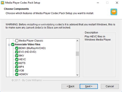 Old versions also with xp. Download Media Player Codec Pack 4.5.6
