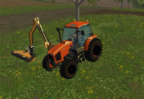 Kubota Mt35gx With Side Mount Mower V1 Farming Simulator 17 19 Mods