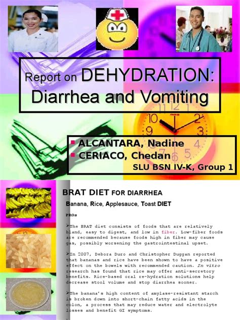 Try whole grains such as brown rice, bulgur wheat, barley and whole wheat pasta. Powerpoint: Dehydration | Diarrhea | Dietary Fiber