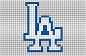 Los Angeles Dodgers Pixel Art | Dodgers, Graph crochet, Plastic canvas ...