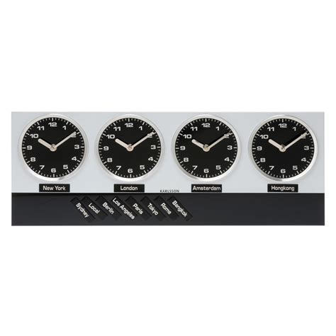Wall Clock Time Zone Including Magnets Karlsson Touch Of Modern