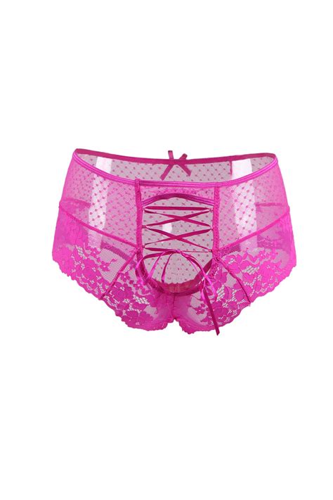 Sexy Lingerie Supplier Pink Lace Panties