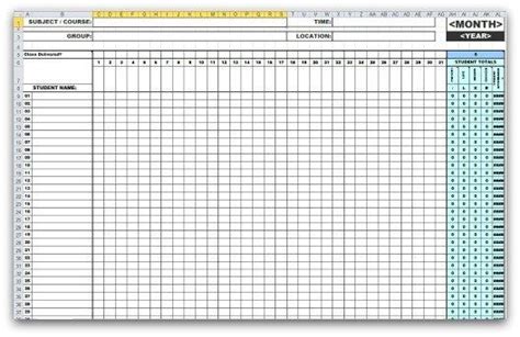 Monthly Attendance Calendar Template Half Day Formula In Excel Sheets