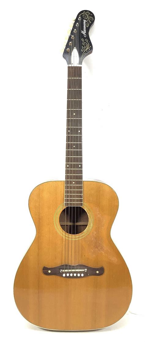 Sold Price Vintage Usa Harmony Six String Acoustic Guitar February 6