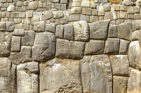 Inca Wall Of Fitting Mega Stones Background Stock Photos ~ Creative