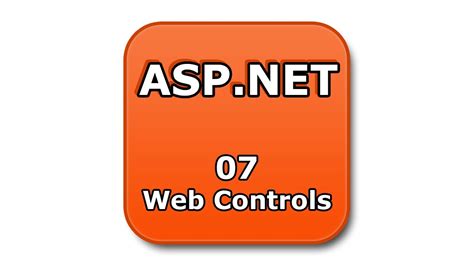 Asp Net Tutorial Web Controls Youtube
