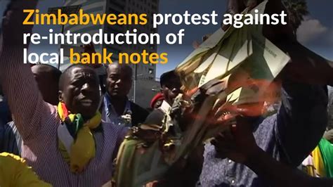 Zimbabwe Protesters Burn Money In The Streets