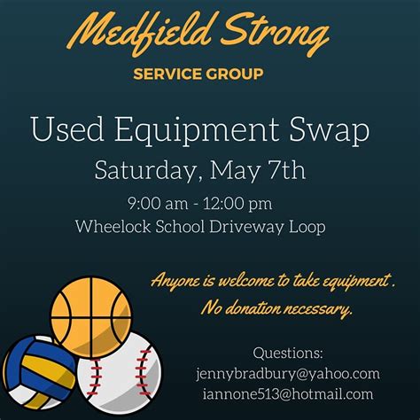 Used Equipment Swap May 7th Medfield Ma Patch